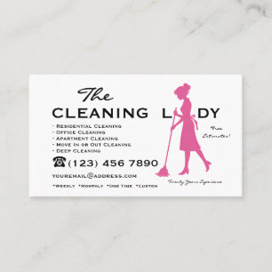 The Cleaning Lady House Janitorial Services Business Card