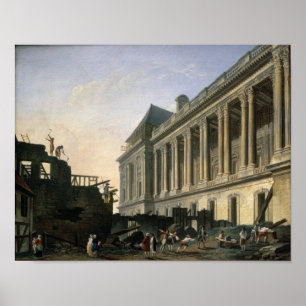 The Clearing of the Louvre colonnade, 1764 Poster