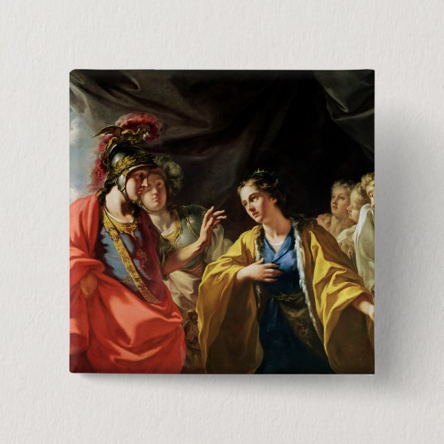 The Clemency of Alexander the Great 15 Cm Square Badge (Front)