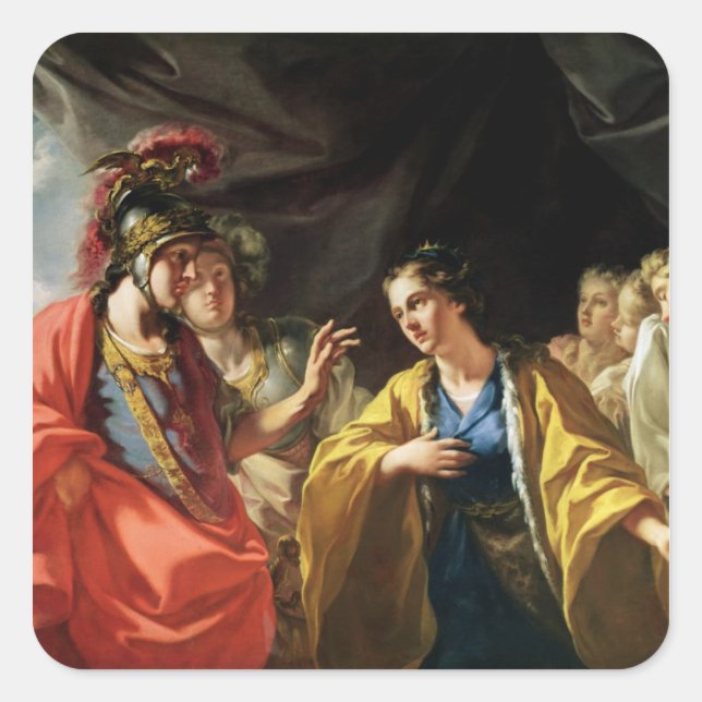 The Clemency of Alexander the Great Square Sticker (Front)