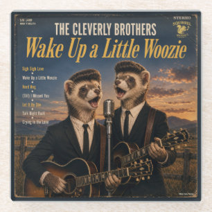 The Cleverly Brothers Album: a parody Glass Coaster