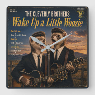 The Cleverly Brothers Album: a parody Square Wall Clock