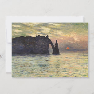 The Cliff Etretat, Sunset by Claude Monet