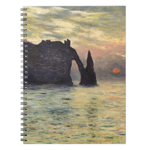 The Cliff Etretat, Sunset by Claude Monet Notebook