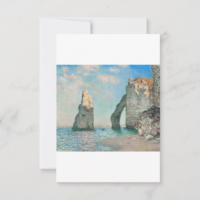 The Cliffs at Etretat 1885 by Claude Monet Thank You Card (Front)