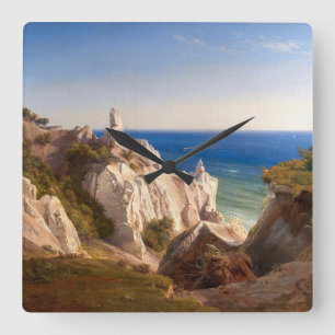 The Cliffs of the Island of Mon by Louis Gurlitt Square Wall Clock