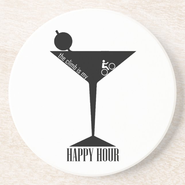 The Climb Is My Happy Hour Coaster (Front)
