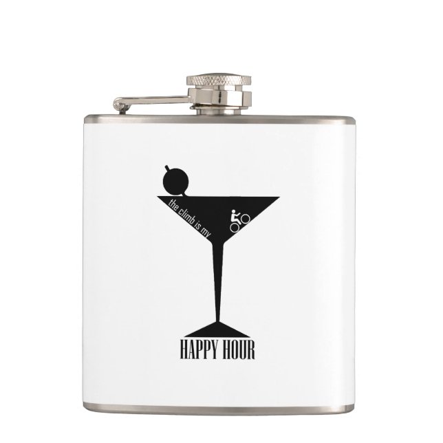 The Climb Is My Happy Hour Hip Flask (Front)