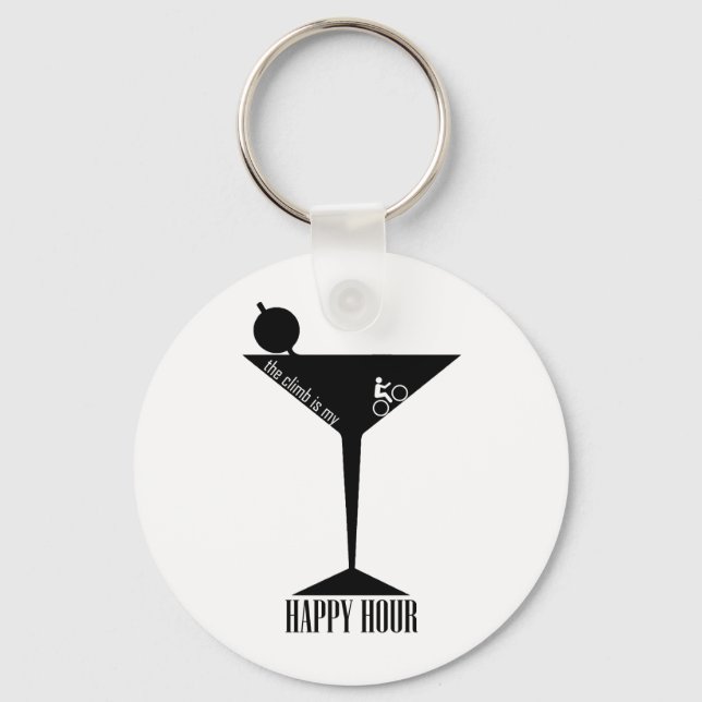 The Climb Is My Happy Hour Key Ring (Front)