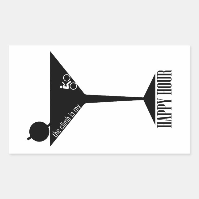 The Climb Is My Happy Hour Rectangular Sticker (Front)