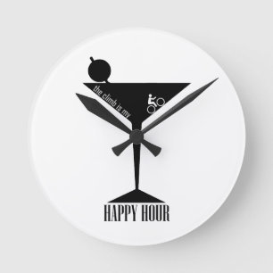 The Climb Is My Happy Hour Round Clock