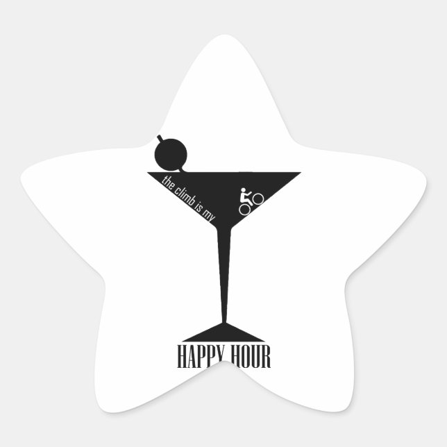 The Climb Is My Happy Hour Star Sticker (Front)