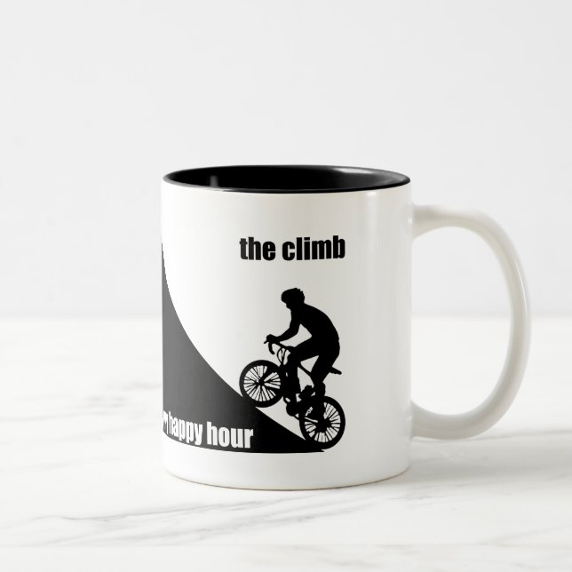 The Climb Is My Happy Hour Two-Tone Coffee Mug (Right)