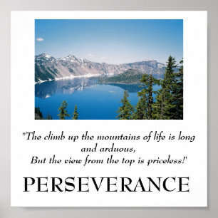 The climb up the mountains of life poster