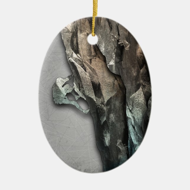 The Climber Ceramic Ornament (Front)