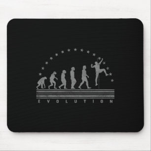 The Climbing Evolution Retro Bouldering Men Climbi Mouse Pad