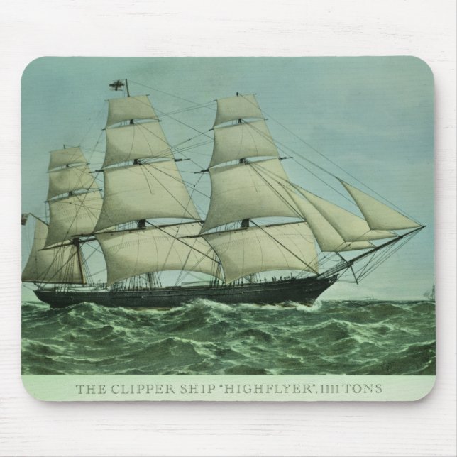 The Clipper ship 'Highflyer', 1111 tons Mouse Pad (Front)