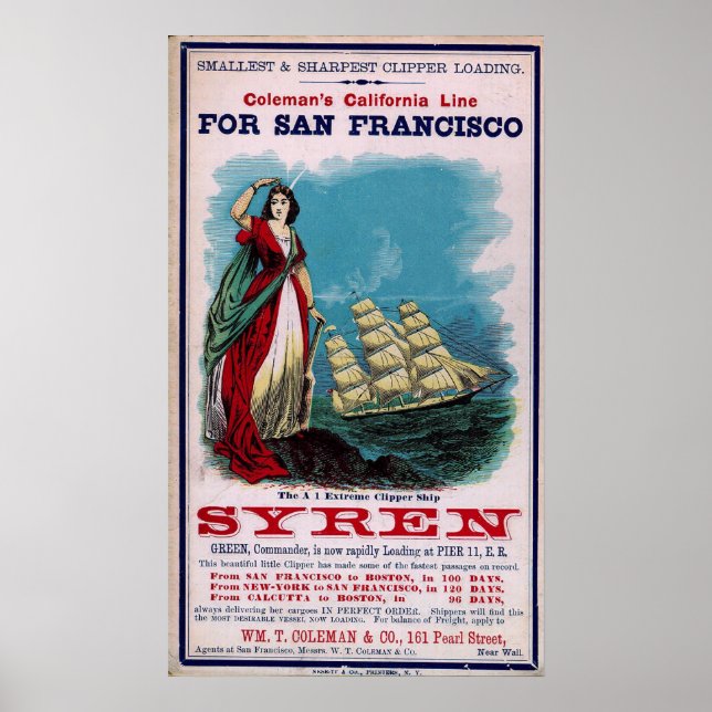 The Clipper Ship - Syren Poster (Front)