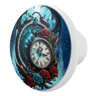 The Clock In the Mist of Infinity. Ceramic Knob