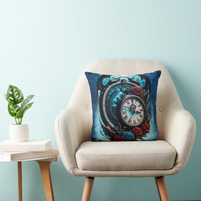 The Clock In the Mist of Infinity.  Cushion (Chair)