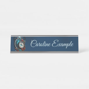 The Clock In the Mist of Infinity.  Desk Name Plate