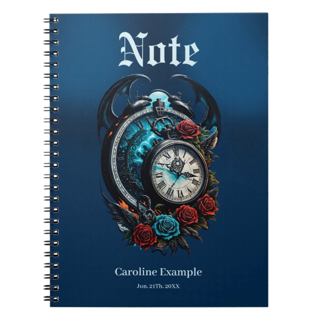 The Clock In the Mist of Infinity.  Notebook (Front)