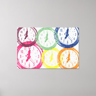 the clock - pop art canvas print