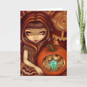 "The Clockwork Pumpkin" Greeting Card