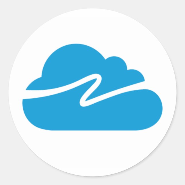The Cloud Network Logo Classic Round Sticker (Front)
