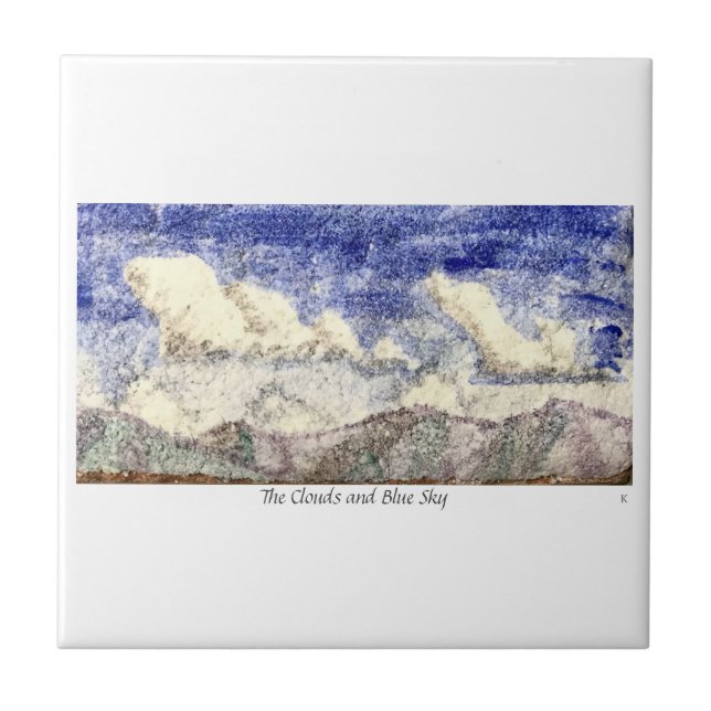 The Clouds and Blue Sky Ceramic Tile (Front)