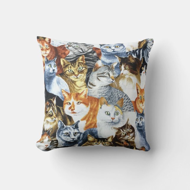 The Clowder of CATS Cushion (Front)