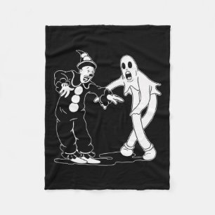 The Clown And Ghost Dancing Fleece Blanket