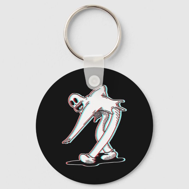 The Clown Ghost Glitch Dancing  Key Ring (Front)