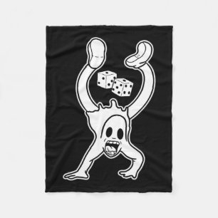 The Clown Ghost Lucky Dice Handstand Gothic Cartoo Fleece Blanket