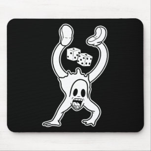 The Clown Ghost Lucky Dice Handstand Gothic Cartoo Mouse Pad