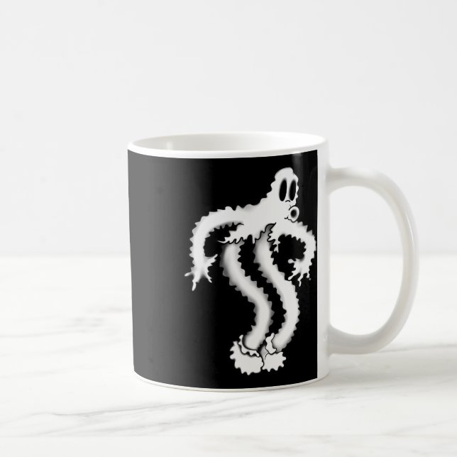 The Clown Ghost Shaky Spooky Blackwork  Coffee Mug (Right)