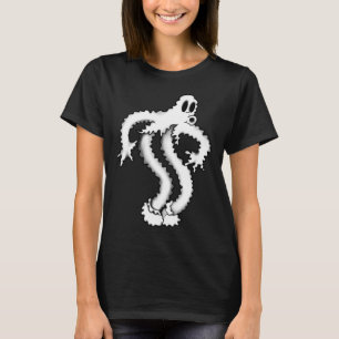 The Clown Ghost Shaky Spooky Blackwork  T-Shirt