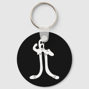 The Clown Ghost Splits Blackwork Key Ring