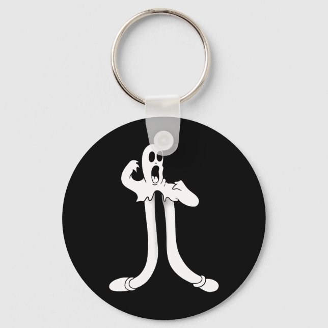 The Clown Ghost Splits Blackwork  Key Ring (Front)