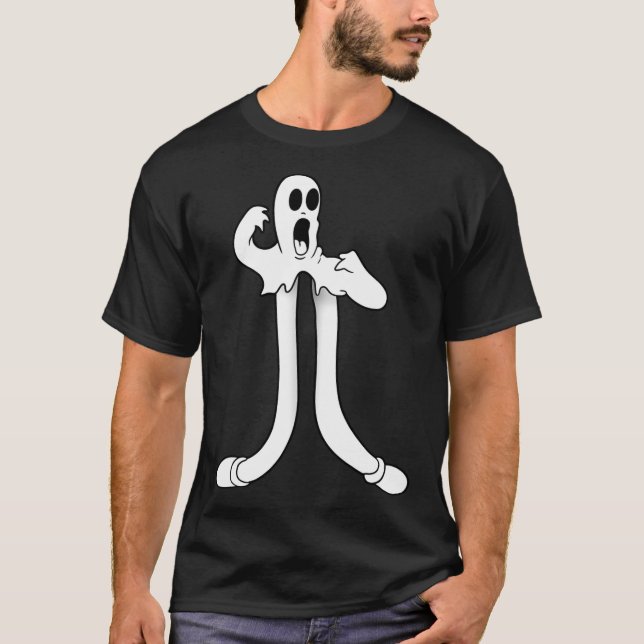 The Clown Ghost Splits Blackwork  T-Shirt (Front)