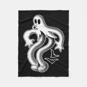 The Clown Ghost Spooky Bats Fleece Blanket
