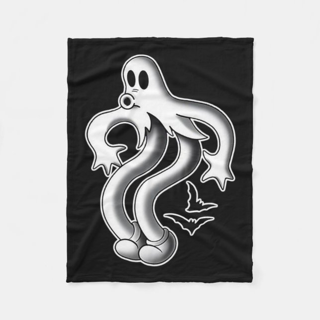 The Clown Ghost Spooky Bats  Fleece Blanket (Front)