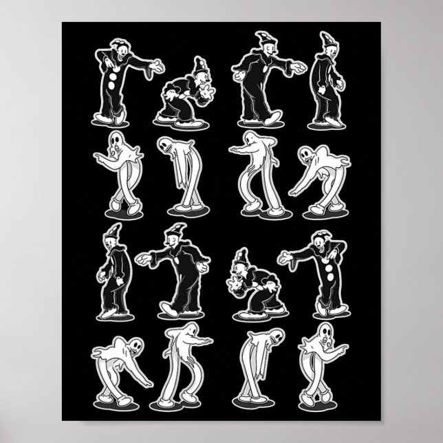 The Clown Ghost Spooky Two Step Dance  Poster (Front)