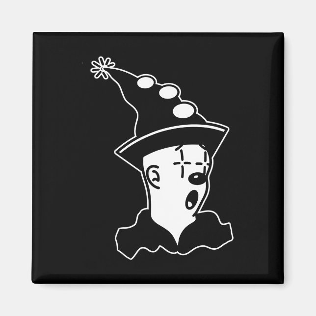 The Clown Ghost Surprised  Magnet (Front)