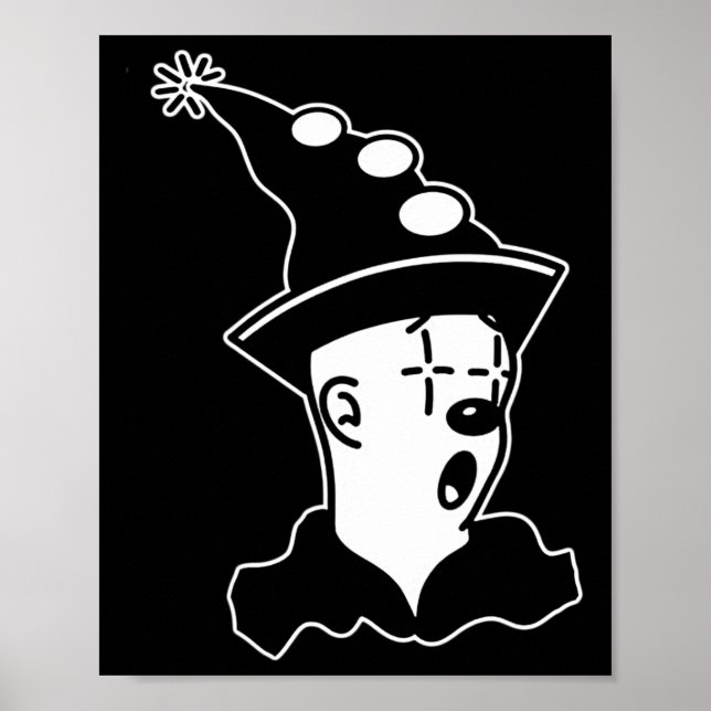 The Clown Ghost Surprised  Poster (Front)