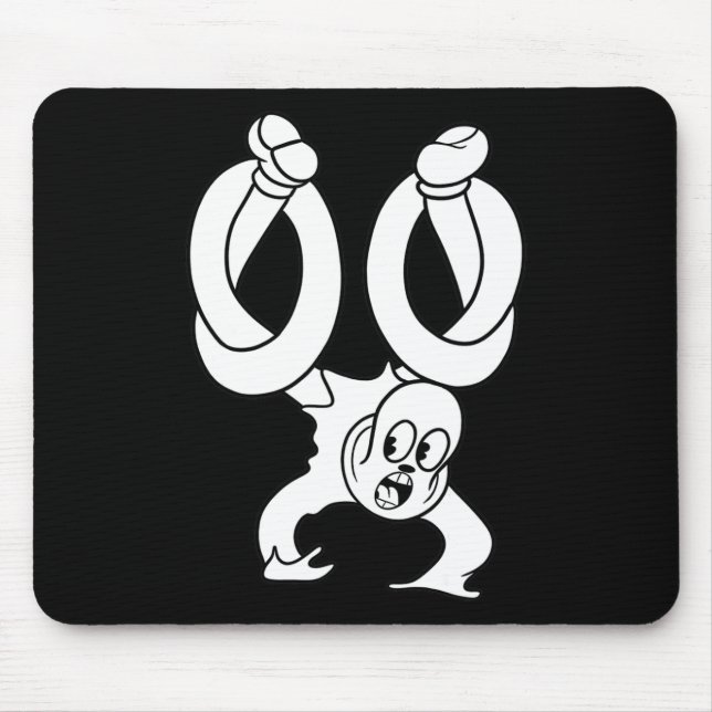 The Clown Ghost Twisted Blackwork  Mouse Pad (Front)