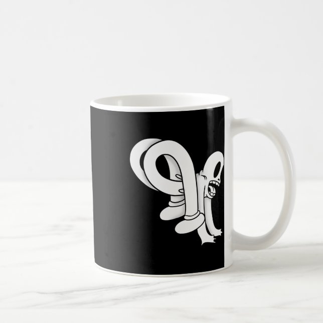 The Clown Ghost Twisty Blackwork  Coffee Mug (Right)