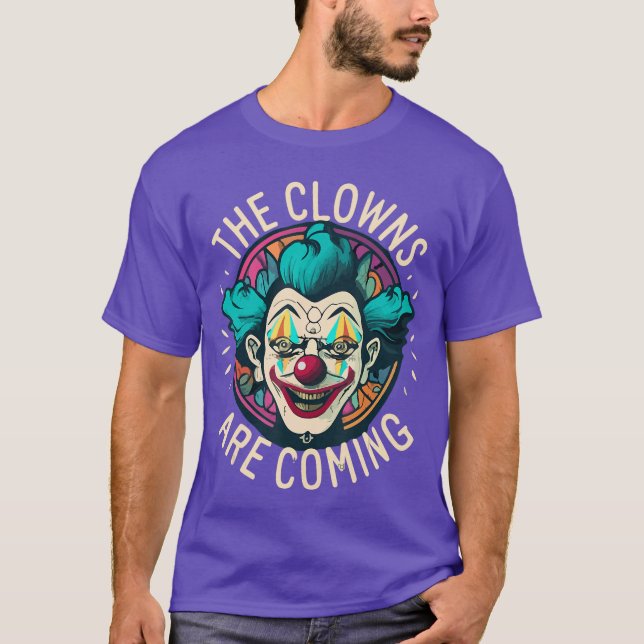 The Clowns Are Coming Horror Halloween boy boy T-Shirt (Front)