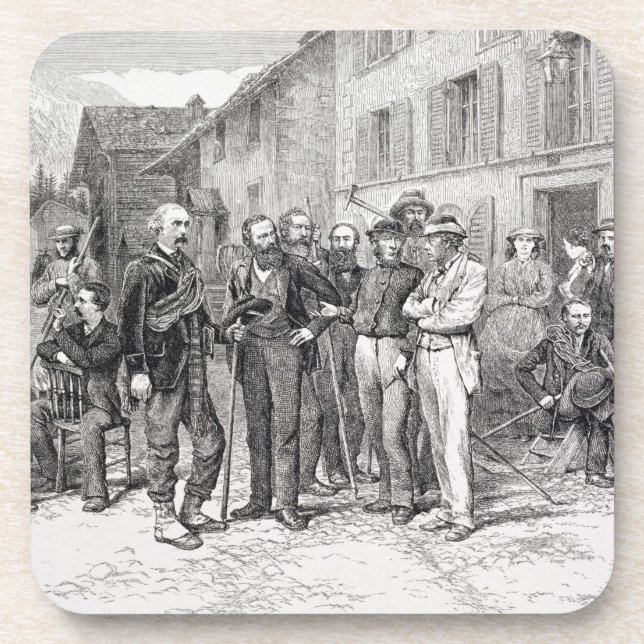 The Club Room of Zermatt in 1864, from 'The Ascent Coaster (Front)