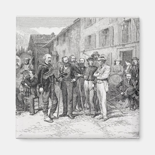 The Club Room of Zermatt in 1864, from 'The Ascent Magnet (Front)